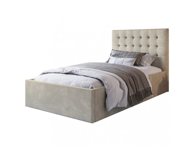 Łóżko tapicerowane Prato 120 Monolith 02 ecru - widok z przodu