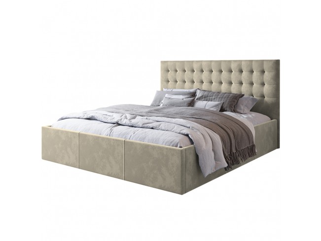 Łóżko tapicerowane Prato 160 Monolith 02 ecru - widok z przodu