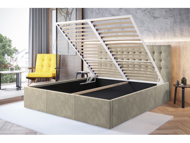 Łóżko tapicerowane Prato 180 Monolith 02 ecru