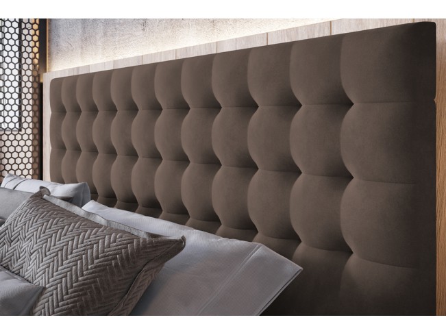 Łóżko tapicerowane Prato 180 Monolith 15 mleczna czekolada