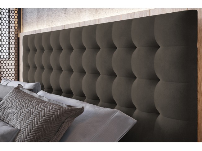 Łóżko tapicerowane Prato 140 Monolith 20 szary brąz