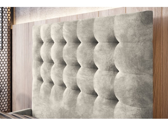 Łóżko tapicerowane Prato 80 Riviera 21 jasny beż