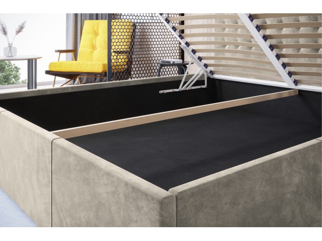 Łóżko tapicerowane Prato 180 Riviera 21 jasny beż