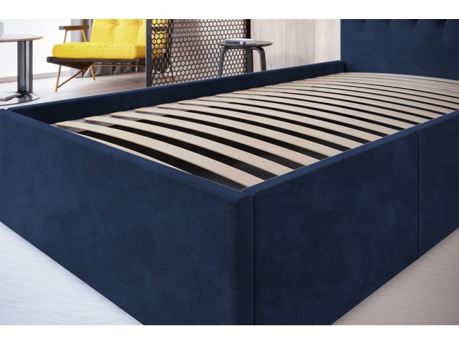 Łóżko tapicerowane Prato 80 Riviera 81 granatowy