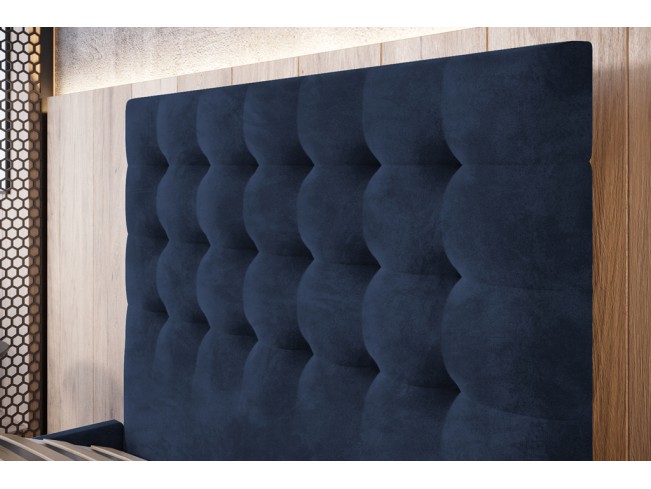 Łóżko tapicerowane Prato 80 Riviera 81 granatowy