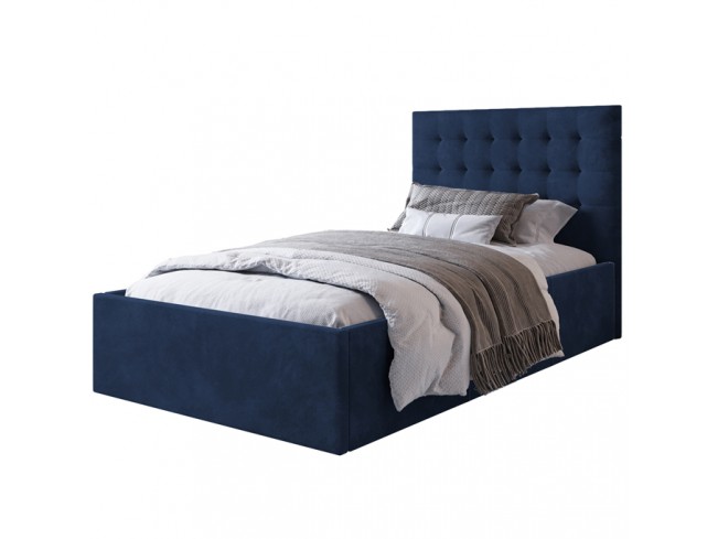 Łóżko tapicerowane Prato 80 Riviera 81 granatowy - widok z przodu