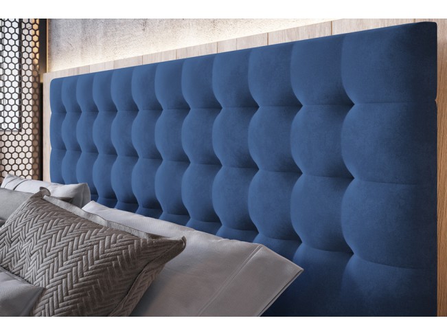 Łóżko tapicerowane Prato 160 Riviera 81 granatowy