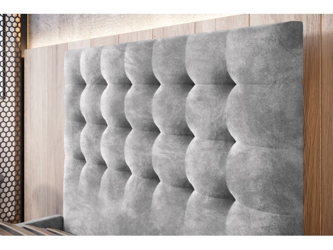 Łóżko tapicerowane Prato 80 Riviera 82 jasny szary