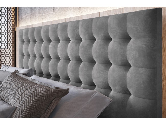 Łóżko tapicerowane Prato 160 Riviera 82 jasny szary