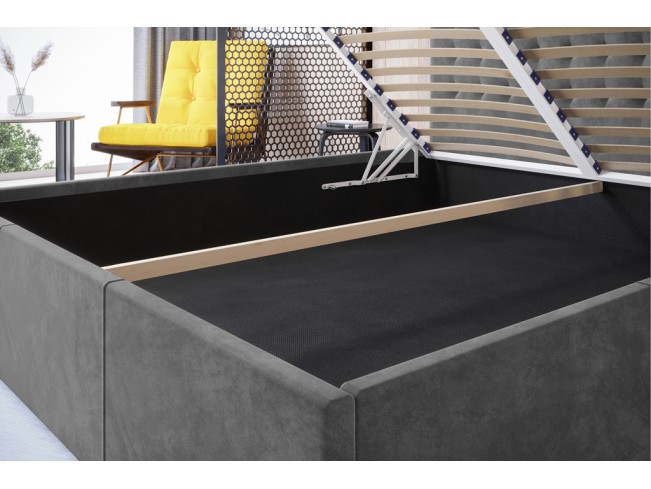 Łóżko tapicerowane Prato 180 Riviera 91 szary