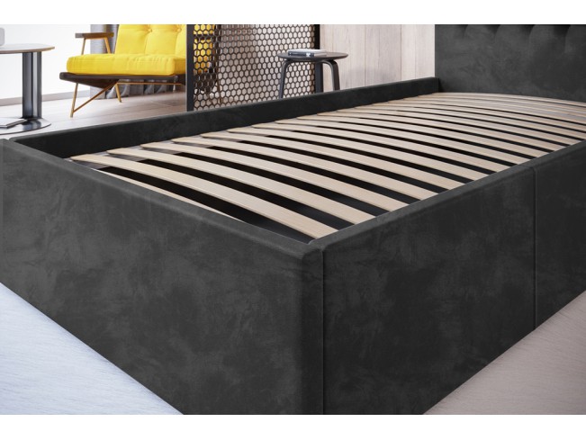 Łóżko tapicerowane Prato 80 Riviera 100 czarny