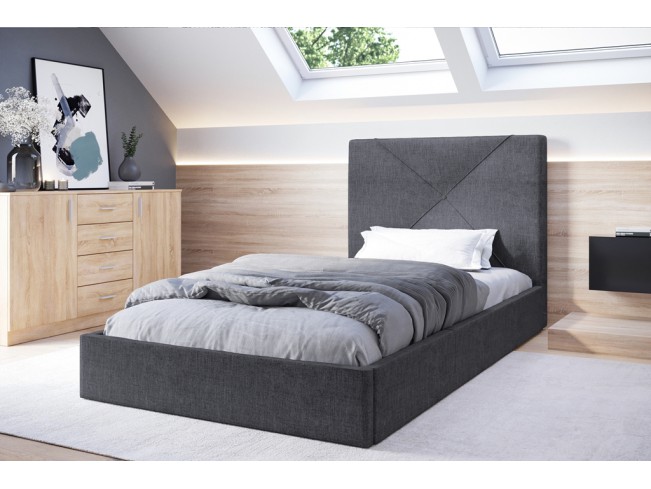 Łóżko tapicerowane Rino 120 Sawana 05 szary