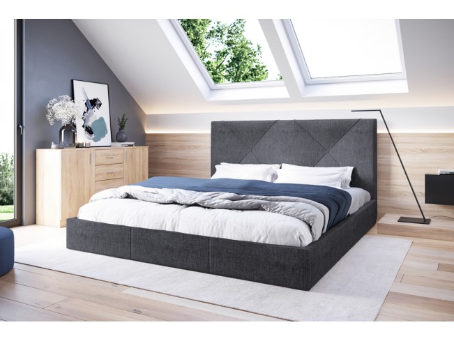 Łóżko tapicerowane Rino 140 Sawana 05 szary