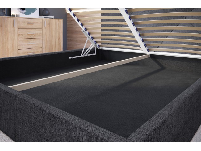 Łóżko tapicerowane Rino 140 Sawana 05 szary