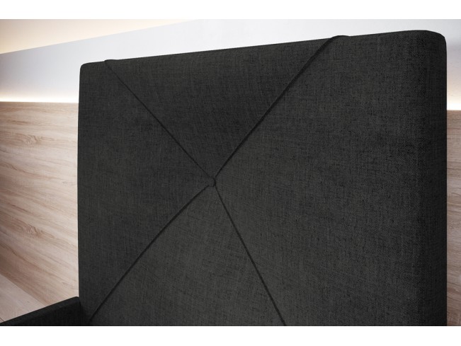 Łóżko tapicerowane Rino 90 Sawana 14 czarny