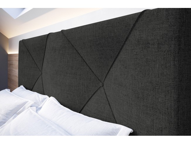 Łóżko tapicerowane Rino 180 Sawana 14 czarny