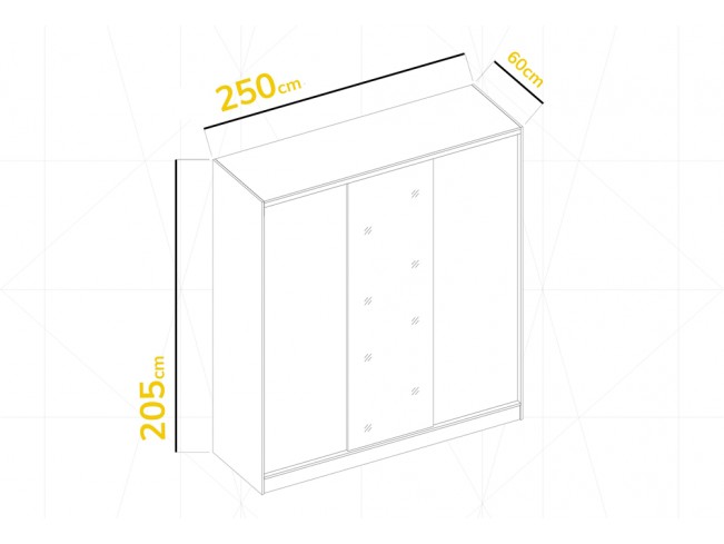 Szafa przesuwna Meblo 2 sonoma 250 cm