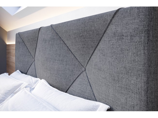 Łóżko tapicerowane Rino 140 Sawana 21 jasny szary