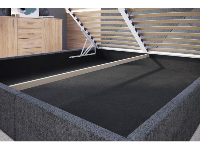 Łóżko tapicerowane Rino 180 Sawana 21 jasny szary