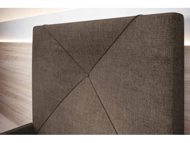 Łóżko tapicerowane Rino 120 Sawana 25 ciepły brąz