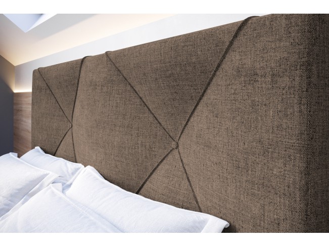 Łóżko tapicerowane Rino 160 Sawana 25 ciepły brąz