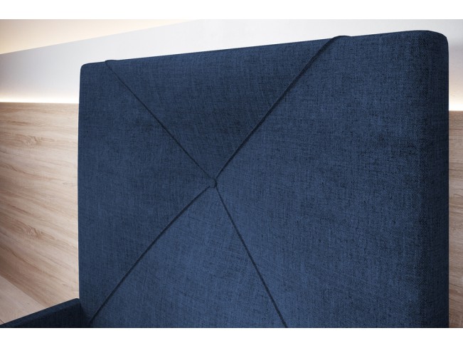Łóżko tapicerowane Rino 90 Sawana 80 niebieski jeans