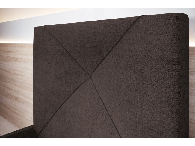 Łóżko tapicerowane Rino 90 Inari 24 mleczna czekolada