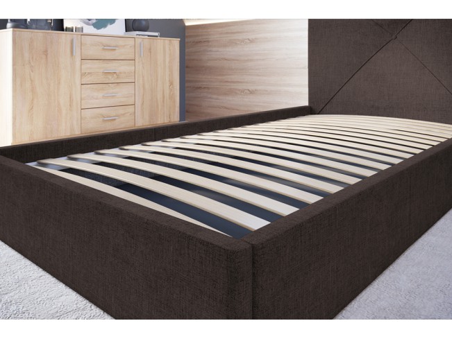 Łóżko tapicerowane Rino 120 Inari 24 mleczna czekolada