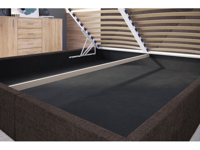 Łóżko tapicerowane Rino 140 Inari 24 mleczna czekolada