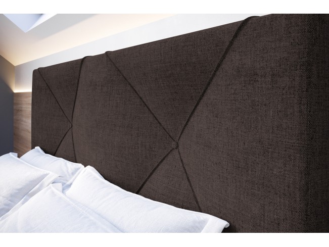 Łóżko tapicerowane Rino 180 Inari 24 mleczna czekolada