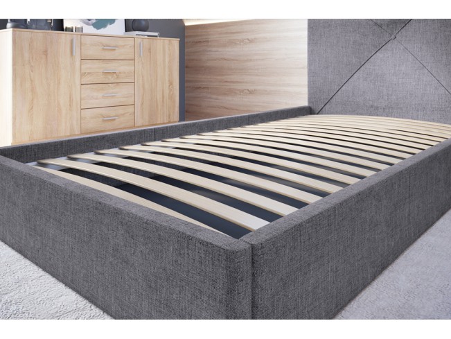 Łóżko tapicerowane Rino 90 Inari 91 jasny szary