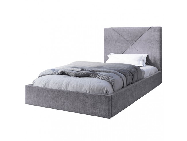 Łóżko tapicerowane Rino 120 Inari 91 jasny szary - widok z przodu