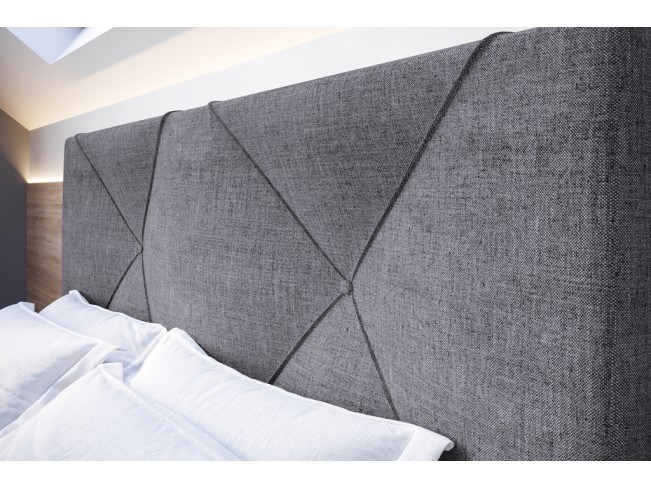 Łóżko tapicerowane Rino 180 Inari 91 jasny szary