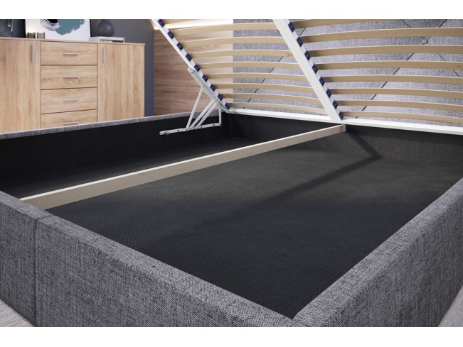 Łóżko tapicerowane Rino 180 Inari 91 jasny szary