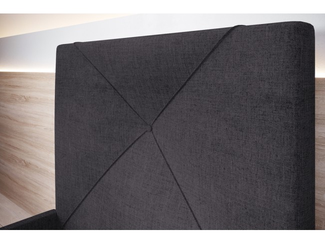 Łóżko tapicerowane Rino 80 Inari 96 ciemny szary