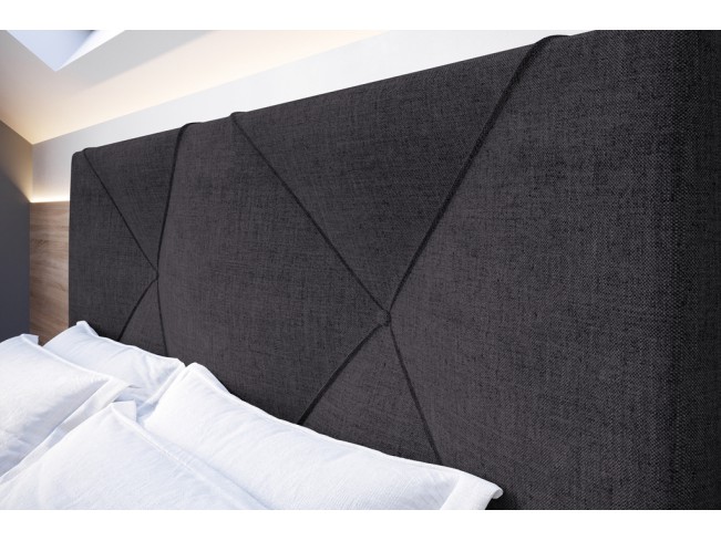 Łóżko tapicerowane Rino 140 Inari 96 ciemny szary
