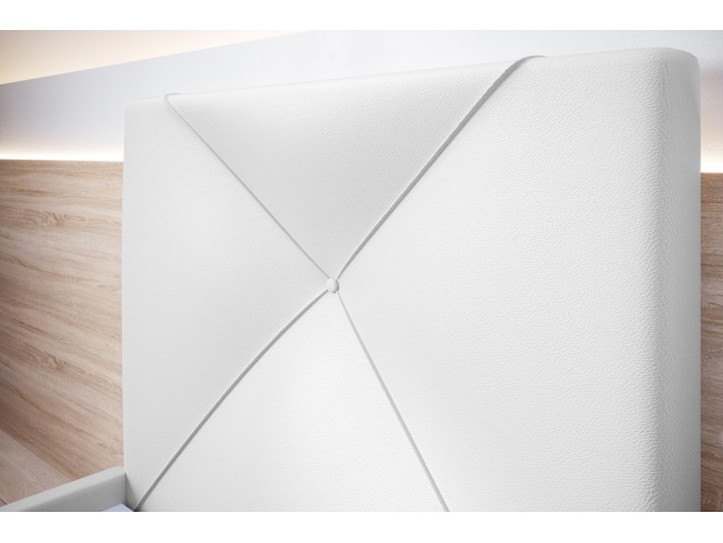 Łóżko tapicerowane Rino 80 Madryt 920 biały