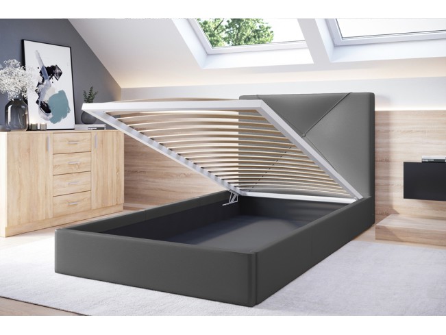 Łóżko tapicerowane Rino 120 Madryt 995 szary