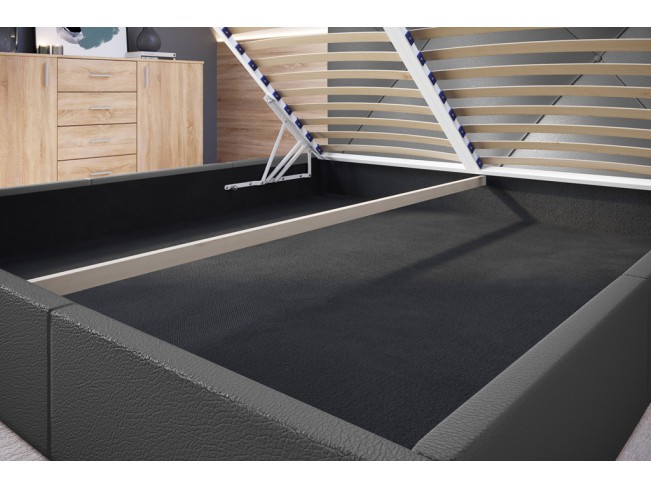 Łóżko tapicerowane Rino 160 Madryt 995 szary