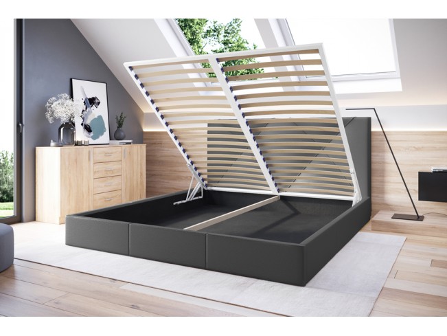 Łóżko tapicerowane Rino 180 Madryt 995 szary