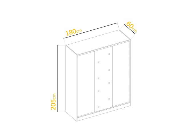 Szafa przesuwna Meblo wenge 180 cm
