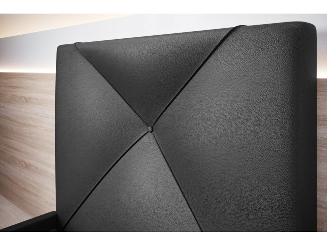 Łóżko tapicerowane Rino 120 Madryt 9100 czarny