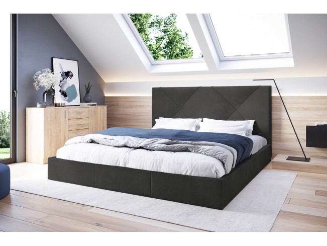 Łóżko tapicerowane Rino 160 Kronos 22 stalowy