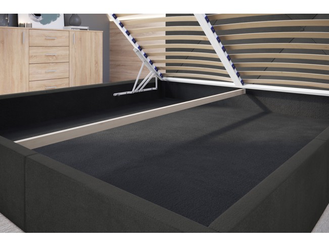 Łóżko tapicerowane Rino 180 Kronos 22 stalowy