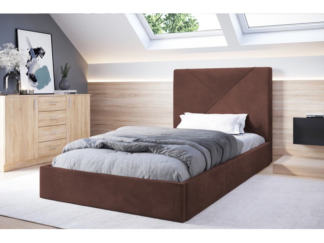 Łóżko tapicerowane Rino 80 Kronos 29 łososiowy