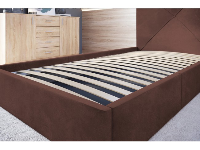 Łóżko tapicerowane Rino 80 Kronos 29 łososiowy