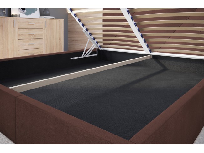 Łóżko tapicerowane Rino 140 Kronos 29 łososiowy