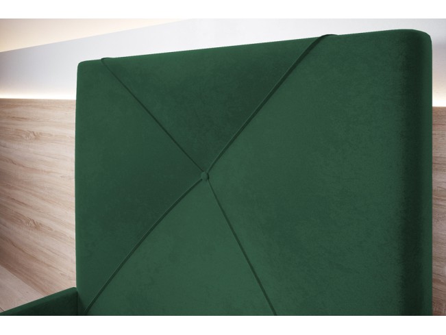 Łóżko tapicerowane Rino 90 Kronos 19 butelkowa zieleń
