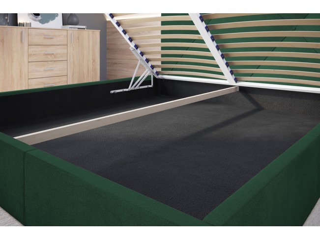 Łóżko tapicerowane Rino 160 Kronos 19 butelkowa zieleń