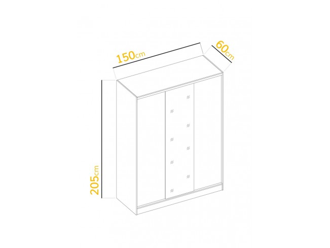 Szafa przesuwna Meblo 1 sonoma 150 cm